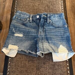 Old Navy Blue Distressed Jean Shorts